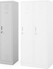 Szafka pracownicza metalowa szara: KACPER 1 Plus