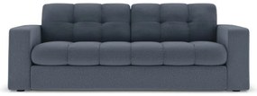 Sofa Justin 2-osobowa, ciemny niebieski, tkanina strukturalna