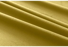Zaciemniająca zasłona VELVET 140x270 cm, musztardowy Zawieszanie: Taśma z wiązaniami