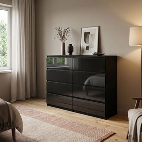 Komoda NUDO 120 cm do Salonu Sypialni Czarny