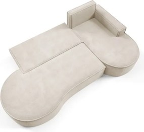 Narożnik MOLLY Prawostronny z funkcją spania, wolnostojący tkanina CURIO 09 Beżowy