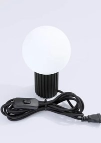 Czarna ryflowana lampa stołowa A3-D59