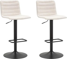 Wysoki biały stołek barowy 43X49,5X85,5-107 cm (siedzisko 61-82,5 cm)