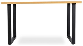Stół Prostokątny GLOS 135 cm Dąb Złoty/Czarny do Jadalni Nowoczesny Loft