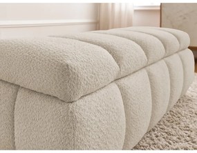 Beżowa ławka z materiału bouclé – Bobochic Paris
