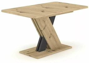 STÓŁ EXEL DĄB ARTISAN / ANTRACYT 140(180)X85 (D) SIGNAL
