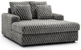 Fotel Wypoczynkowy Sofa KOBEL Szary Pluszowy Nowoczesny