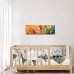 Obraz - Malowanie pola (z zegarem) (90x30 cm)