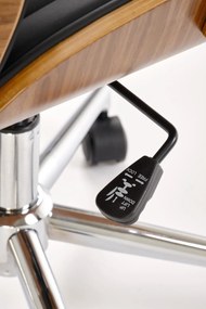 Fotel biurowy z oparciem ze sklejki Timber Halmar