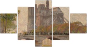 Obraz - Robert William Vonnoh, Notre Dame de Paris, reprodukcje (125x70 cm)