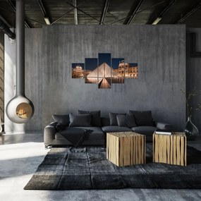 Obraz - Luwr w nocy (125x70 cm)