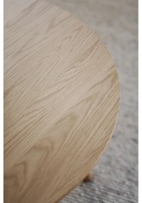 Naturalny okrągły stolik w dekorze dębu 90x90 cm Yumi – Rowico