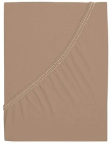 PrzytulneMieszkanie.pl Prześcieradło jersey do dziecięcego łóżeczka EXCLUSIVE 70x140 cm jasnobrązowe