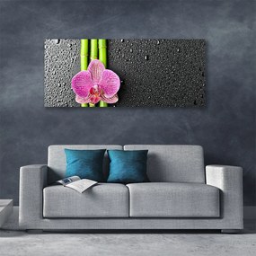 Obraz canvas na ścianę Orientalny Bambus i Kwiaty