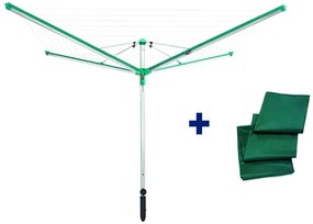Ogrodowa suszarka na pranie w kolorze srebra 60 m Linomatic 600 Deluxe Cover – LEIFHEIT