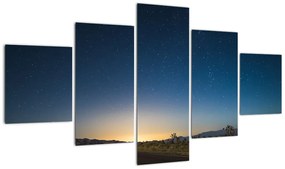Obraz - Nocne niebo nad drogą (125x70 cm)