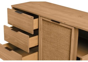 Komoda z litego drewna sosnowego 130x80 cm Natasha – Marckeric