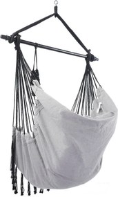 MIADOMODO Wiszący fotel bujany, szary