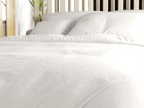 PrzytulneMieszkanie.pl PrzytulneMieszkanie.pl Pościel bawełniana z krepowym wykończeniem LUXERA biała hotelowa kieszeń II.jakość Rozmiar pościeli: 70 x 90 cm | 140 x 200 cm