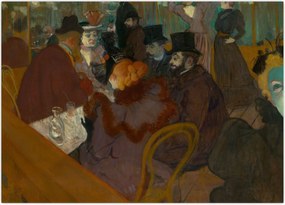 Obraz - Henri de Toulouse-Lautrec, At the Moulin Rouge, reprodukcje (70x50 cm)