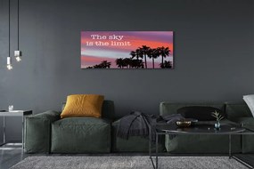 Duży obraz na płótnie Palmy o Złotej Godzinie