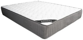 Zestaw 140 x 190 cm stelaż z jasną naturalną skrzynią + materac o grub. 30 cm z pianką HR i wierzchnią warstwą lateksu - MALINO marki YSMÉE