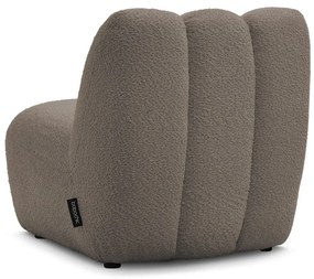 Szarobrązowy fotel z materiału bouclé Janissaire – Bobochic Paris