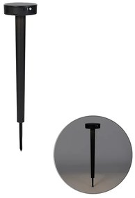 Zewnetrzna Designerski klosz na szpikulec czarny w komplecie z LED i ściemniaczem IP55 solarny - Fiorina Nowoczesny Oswietlenie zewnetrzne