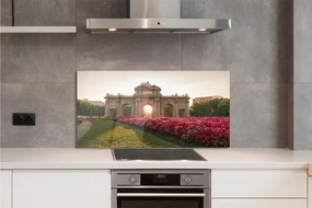 Szkło do Kuchni na Ścianę Monumentalna Brama Alcala w Madrycie