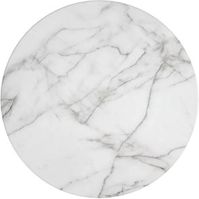Okrągły stolik w biało-złotym kolorze w dekorze marmuru ø 79 cm Gwyneth – CosmoLiving by Cosmopolitan
