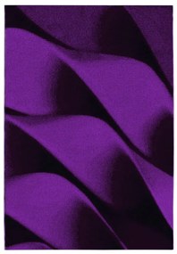 Dywan nowoczesny Parma Fale fioletowo-czarny 200 cm x 290 cm