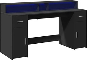 Biurko podświetlane 160 cm czarny Z6-A15