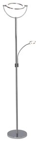 Brilliant - ściemniana lampa podłogowa LED DEMIAN 2xLED/12W/230V chrom błyszczący