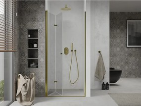 Mexen Lima drzwi prysznicowe składane 80 cm, transparent, złote - 856-080-000-50-00