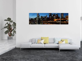 Obraz nocy w Melbourne (170x50 cm)