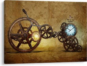 Obraz starych mechanizmów zegarowych (70x50 cm)