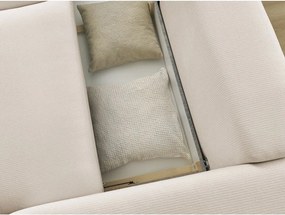 Beżowa rozkładana/ze schowkiem sofa 265 cm Ezechiel – Bobochic Paris