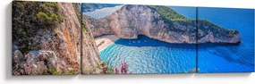 Obraz - Plaża Navagio, Grecja (170x50 cm)