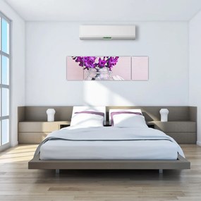 Obraz fioletowych kwiatów (170x50 cm)