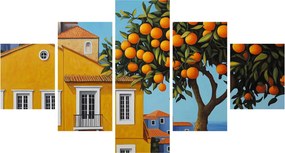 Obraz - Drzewo pomarańczowe (125x70 cm)