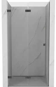 Mexen Lunar-F drzwi prysznicowe składane lewe 90 cm, transparent, gun metal - 836-090-000-95-00-L