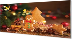 Szklany Panel Piernikowe Serce i Bombki