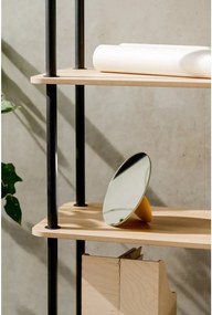 Regał w dekorze dębu w naturalnym kolorze 80x127x35 cm Teidi – noo.ma