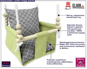 Kubełkowa huśtawka dla dzieci muszelki E3-K17