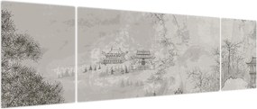 Obraz - Chiński krajobraz (170x50 cm)