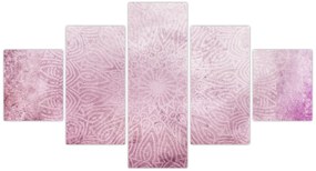 Obraz - Mandala na różowej ścianie (125x70 cm)
