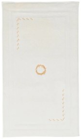 Dywanik łazienkowy SEHZADE 50x90cm Biały / srebrny haft