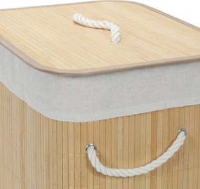 Bambusowy kosz na pranie z wyjmowanym workiem SANA, 60 l