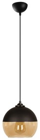 Lampa wisząca w czarno-żółtym kolorze ze szklanym kloszem ø 20 cm Camini – Opviq lights
