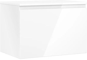 Mexen Orio szafka łazienkowa podumywalkowa 70 cm z blatem, 1 szuflada, biała połysk - 91A10-07047-1-BFC00